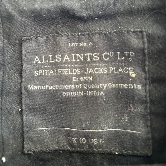 ALLSAINTS Black Leather Jacket - Picture 6 of 10